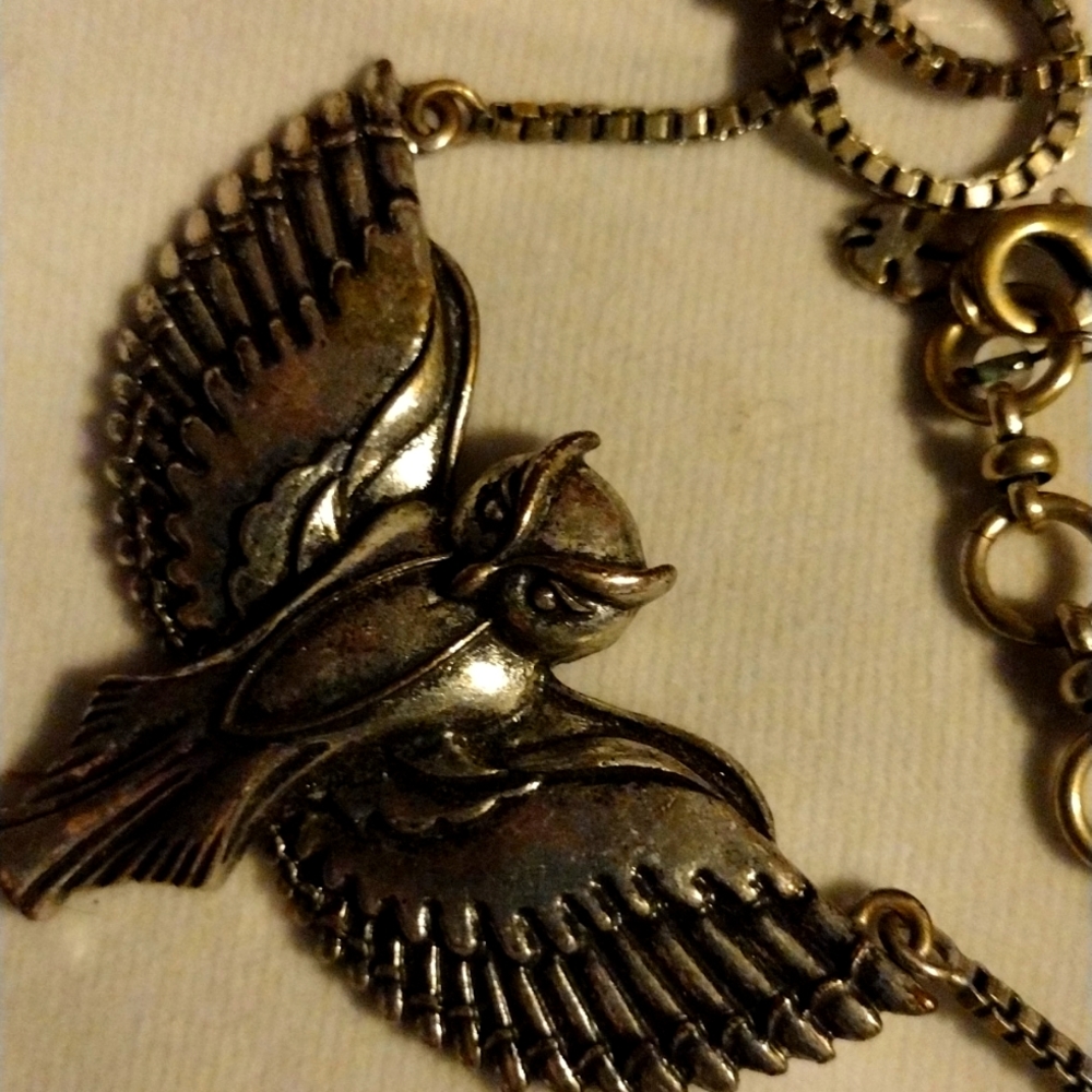 Vintage Lucky Brand owl necklace